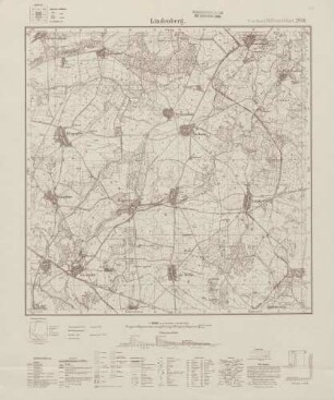 2938 Lindenberg, Meßtischblatt (4cm - Karte)