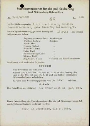 Schneider, Gottlob