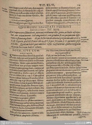 Quomodo Salutati Fuerint Imperatores Tit. XLVI.