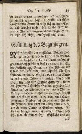 Gesinnung des Begnadigten.