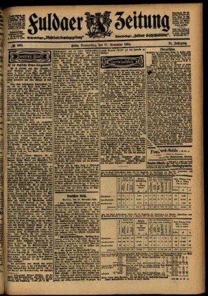 Zweite Ausgabe vom Donnerstag, den 17. November 1904.