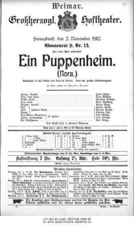 Ein Puppenheim (Nora.)