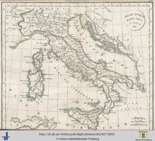 Italiae antiquae mappa nova. 1826.