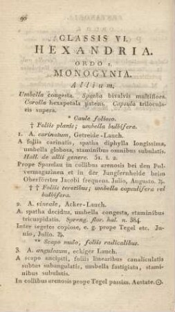 Classis VI. Hexandria