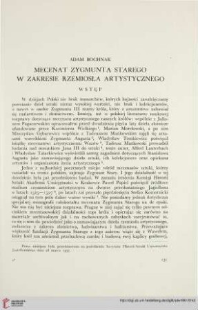 2: Mecenat Zygmunta Starego w zakresie rzemiosła artystycznego