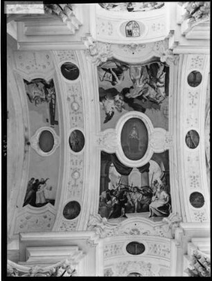 Schöntal Kloster Schöntal Abteikirche Sankt Joseph Innenbereich südlicher Querarm Deckenmalerei von Luca Antonio Colomba (um 1724)