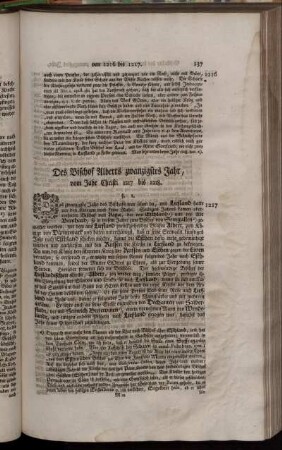 Des Bischof Alberts zwanzigstes Jahr, vom Jahr Christi 1217 bis 1218.