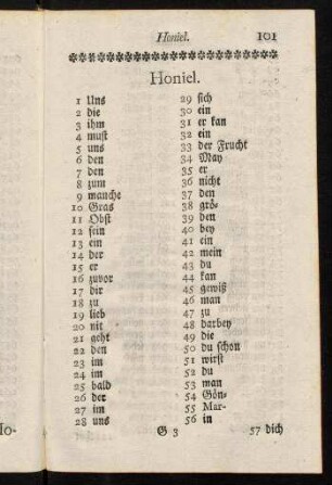 101-112, Honiel