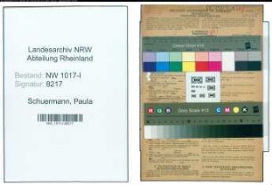 Entnazifizierung Paula Schuermann , geb. 05.11.1887 (Technische Angestellte)