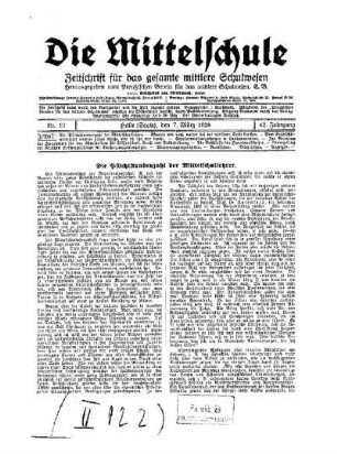 Die Pflichtstundenzahl der Mittelschullehrer