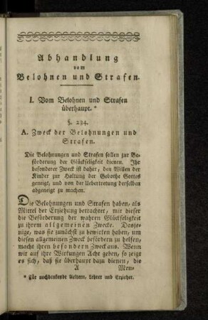 A. Zweck der Belohnungen und Strafen.