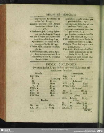 Index Secundus