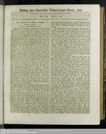 Beilage zum literarischen Conversations-Blatt, 1823. Nr. 11. Juli 1.