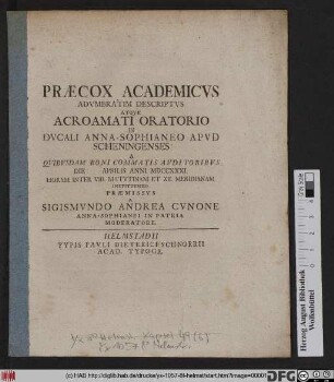 Præcox Academicvs