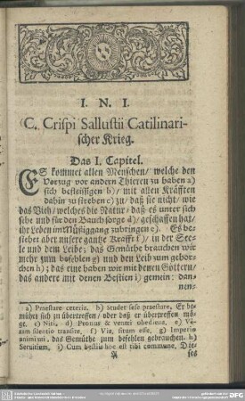 C. Crispi Sallustii Catilinarischer Krieg