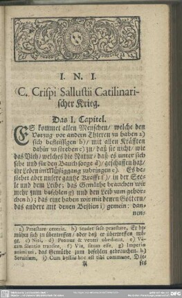 C. Crispi Sallustii Catilinarischer Krieg