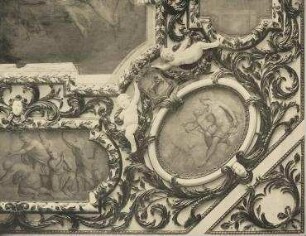 Spiegelzimmer, Eckstück der Decke