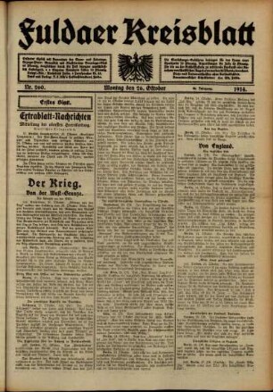 Ausgabe vom Montag, den 26. Oktober 1914.