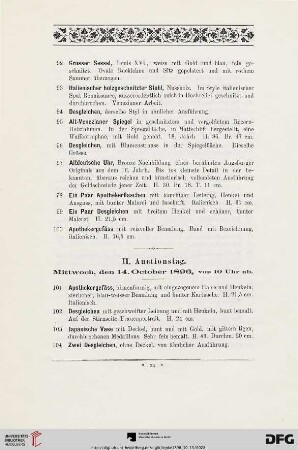 II. Auktionstag (Nr. 101-199)