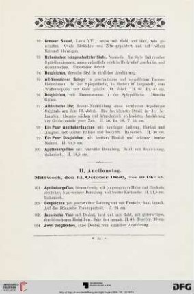 II. Auktionstag (Nr. 101-199)