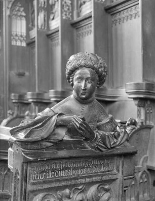 Frauenseite (Südseite) — 4. Stuhlwangen-Büste: Hellespontische Sibylle