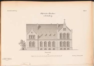 Reformiertes Pfarrhaus, Insterburg: Vorderansicht 1:100