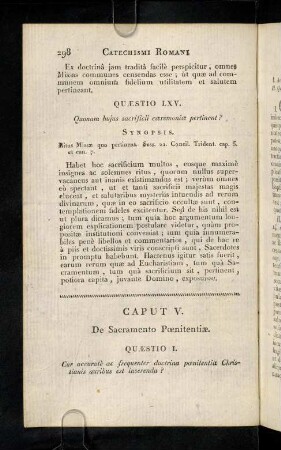 298-353, Caput V. De Sacramento Poenitentiae.