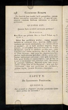 298-353, Caput V. De Sacramento Poenitentiae.