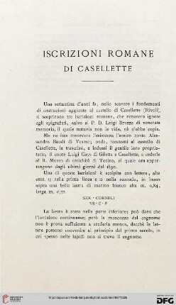 5: Iscrizioni romane di Casellette