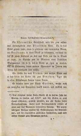 Johann Ludwig Burkhardts Reisen in Syrien und dem Gelobten Lande