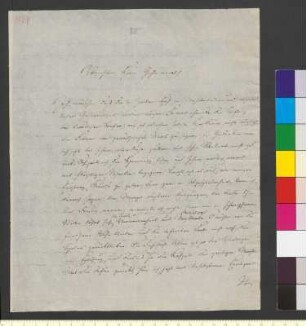 Brief von Kalb, Charlotte Sophie Juliane von an Goethe, Johann Wolfgang von