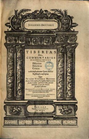 Biblia sacra Hebraica & Chaldaica : cum Masora, quae Critica Hebraeorum sacra est, Magna & Parva, ac selectissimis Hebraeorum interpretum Commentariis ... collectis quibus textus Grammatice et historice illustratur. 1