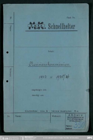 Tätigkeit der Revisionskommission