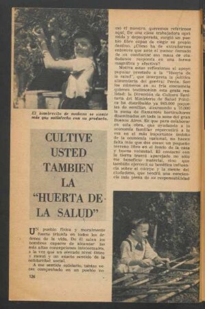 Cultive usted también la "Huerta de la salud"