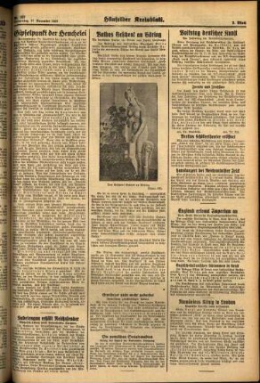 Zweite Ausgabe vom Donnerstag, den 17. November 1938.