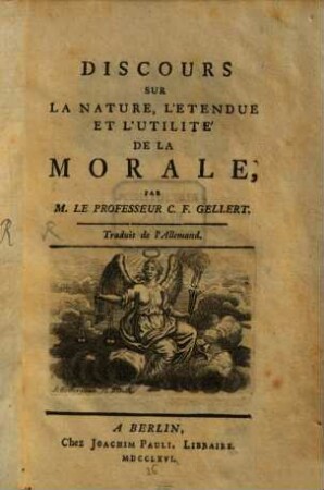 Discours sur la nature, l'étendue et l'utilité de la morale