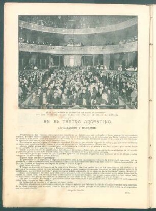 En el Teatro Argentino - Civilización y barbarie