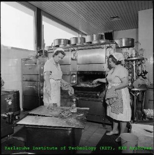 Küche der Kantine (KANT) des Kernforschungszentrums Karlsruhe (KfK)