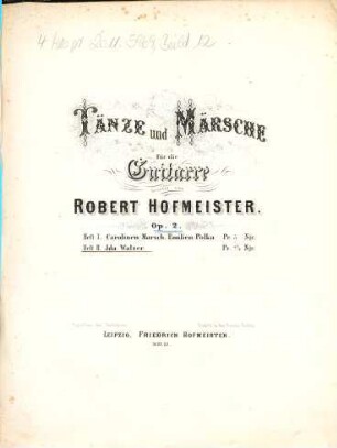Tänze und Märsche : für die Guitarre ; op. 2, 2. Ida-Walzer