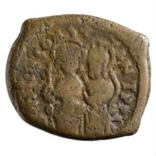 Münze, Halbfollis, 580 / 581