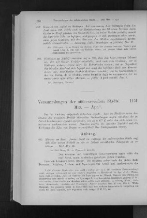 Versammlungen der süderseeischen Städte. - 1451 mrz. - Apr.