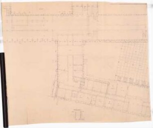 Reichsluftfahrtministerium, Berlin (Vorgängerbauten): ehemaliges Kriegsministerium: Gebäudeteil Leipziger Straße 5-6,Wilhelmstraße 81: Teilgrundriss [1:200]
