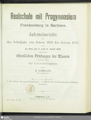 [21.]1896/97+Beil.: Jahresbericht : über das Schuljahr ...