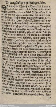 An den günstigen guthertzigen Leser.