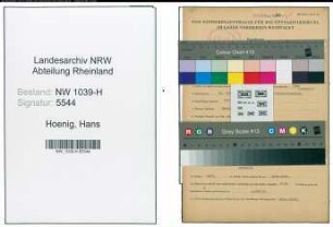 Entnazifizierung Hans Hoenig , geb. 10.10.1905 (Spediteur)