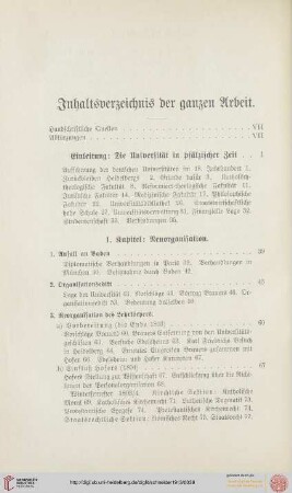 Inhaltsverzeichnis der ganzen Arbeit