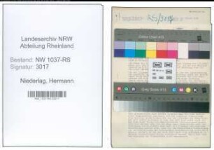 Entnazifizierung Hermann Niederlag , geb. 18.04.1911 (Gerichtsrat)