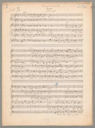 Selig sind die Toten, Coro, op.11/23, SWV 391 - BSB Mus.ms. 4746-58 : [caption title:] Heinrich Schütz. // Motette // (1585-1672)