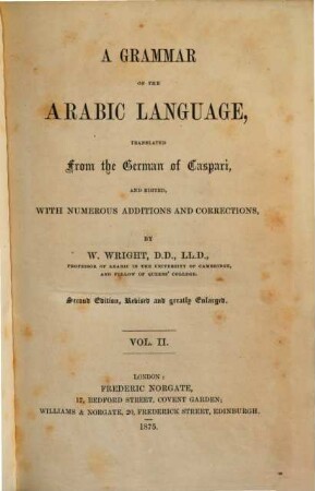 A grammar of the Arabic language, 2