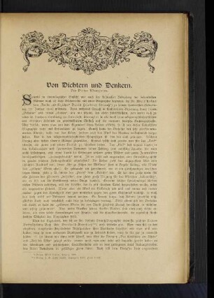 Von Dichtern und Denkern